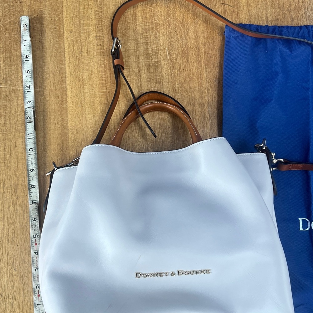 Dooney & Bourke Cream and Tan Shoulder Bag